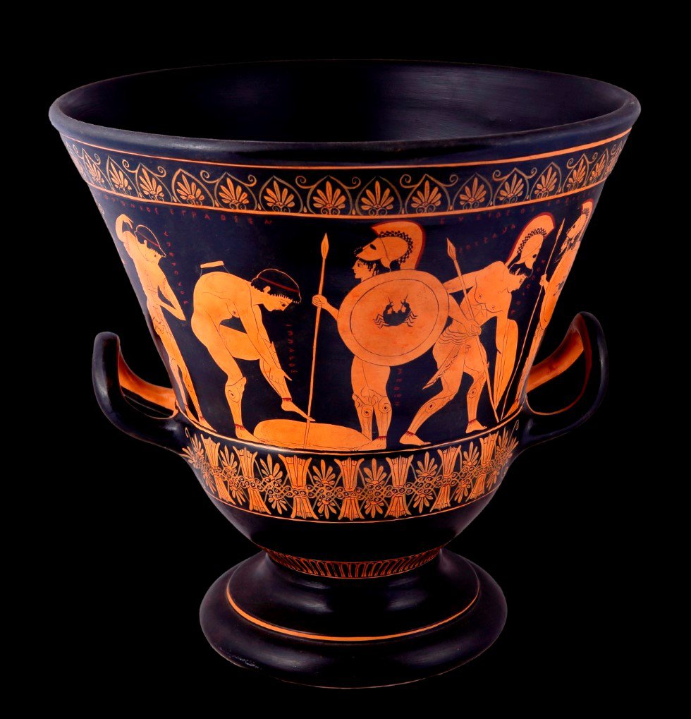 LARGE CLASSICAL KRATER WITH THE DEATH OF SARPEDON