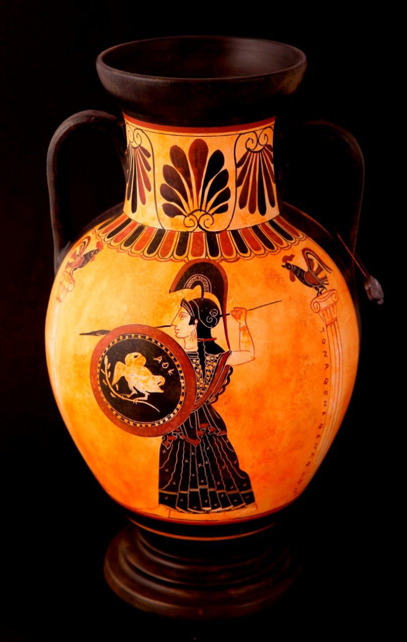 THE CLASSICAL PANATHENEAN AMPHORA WITH THE GODESS ATHENA AND THE RUNNERS