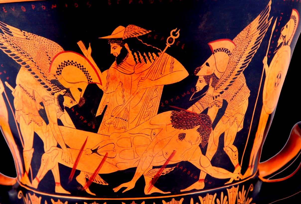 CLASSICAL KRATER WITH THE DEATH OF SARPEDON