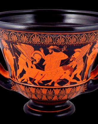SMALL CLASSICAL KRATER WITH THE DEATH OF SARPEDON 2