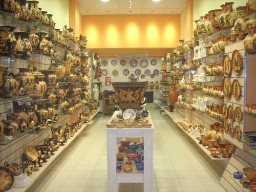 Our pottery shop in Plaka Athens, click to enlarge