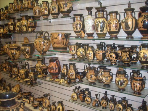 Our pottery shop in Plaka Athens, click to enlarge